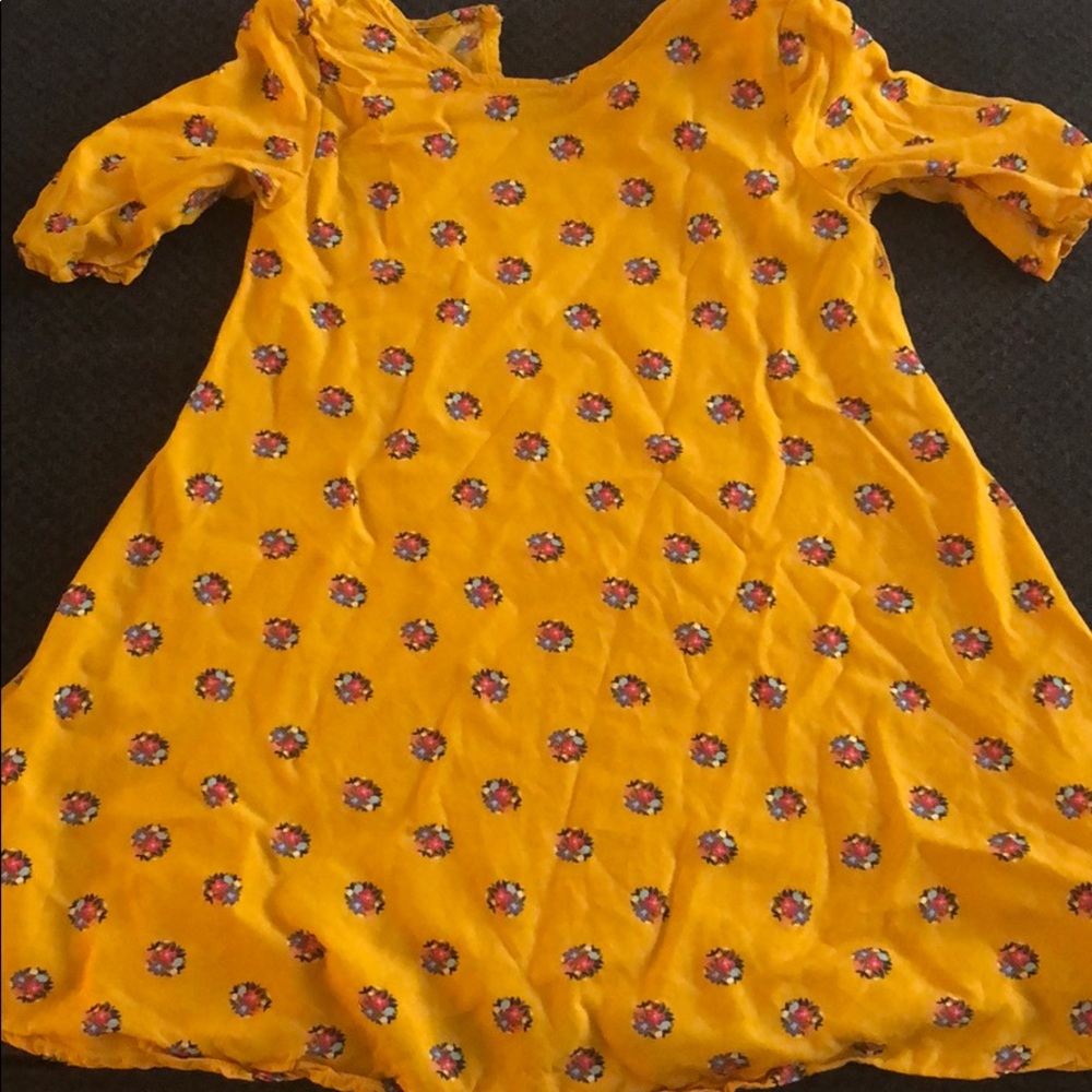 Old navy floral mustard dress